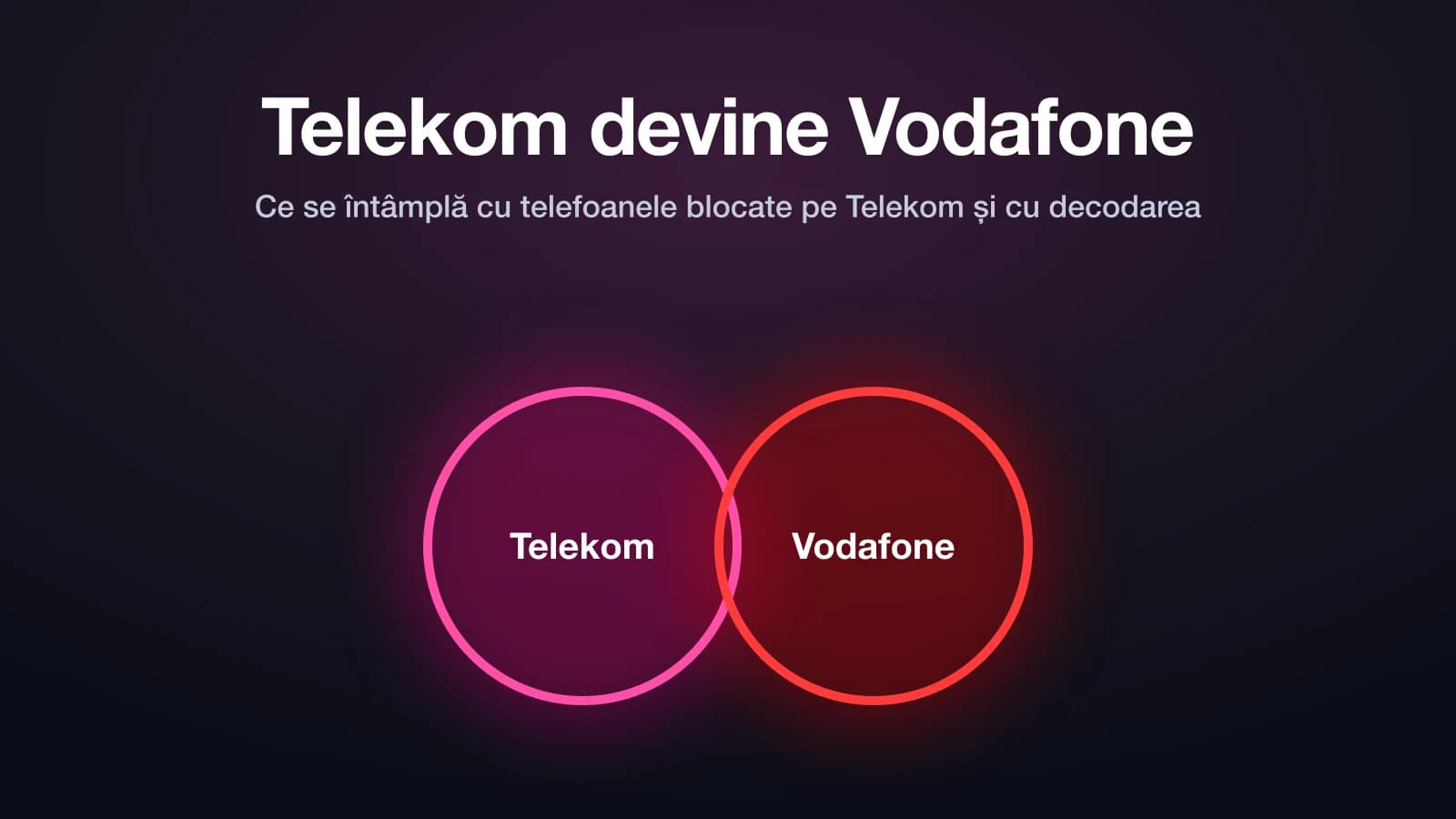 Telekom Mobile a fost absorbită de Vodafone: ce se întâmplă cu telefoanele blocate pe Telekom, cu decodarea și cu rețeaua afișată